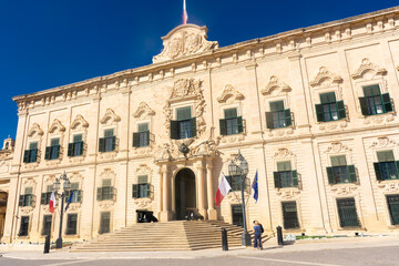 Obraz premium Valletta, Malta, 22 May 2022: City hall of Valletta