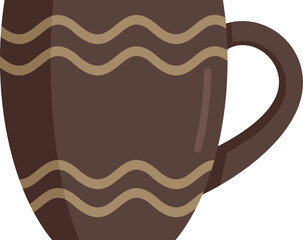 Empty mug icon flat vector. Hot cup. Smoke steam isolated