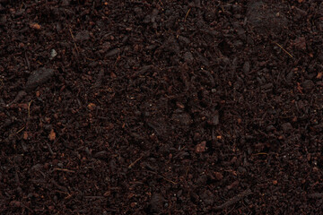 Organic potting soil mix closeup of texture