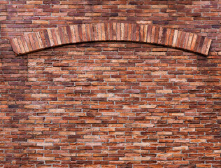 Brick wall with an arch