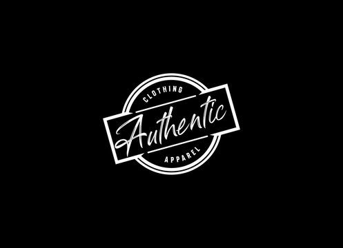 Classic Vintage Retro Label Badge logo design for cloth apparel