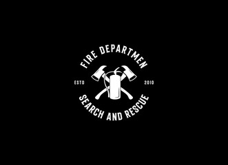 Fire department logos, modern and vintage style logo