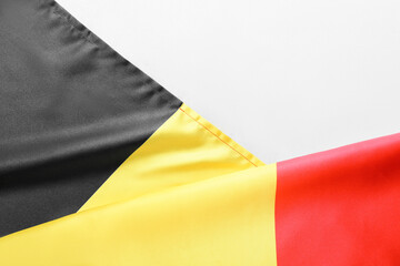 Belgium flag on light background