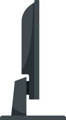 Desktop monitor icon flat vector. Computer screen. Pc diplay isolated