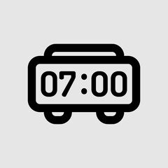 Alarm digital icon in line style, use for website mobile app presentation