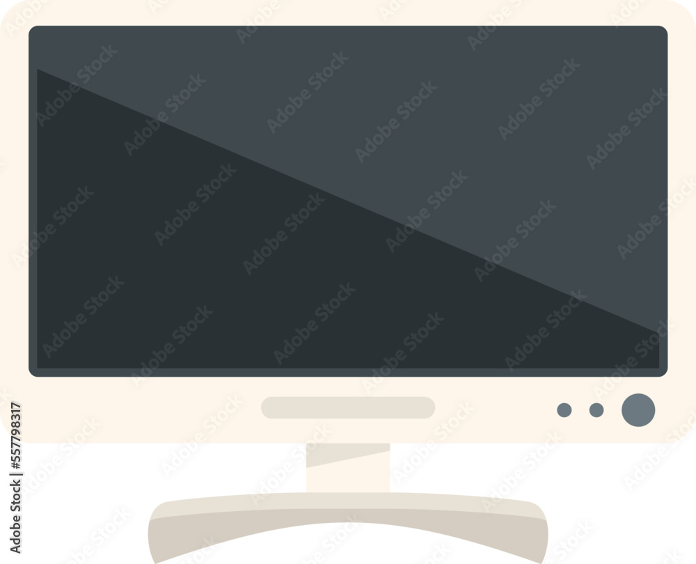 Poster network monitor icon flat vector. screen monitor. digital display isolated
