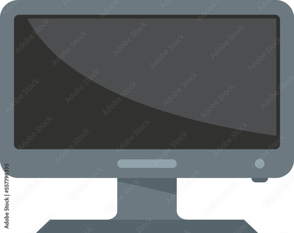 Poster web monitor icon flat vector. screen computer. desktop display isolated