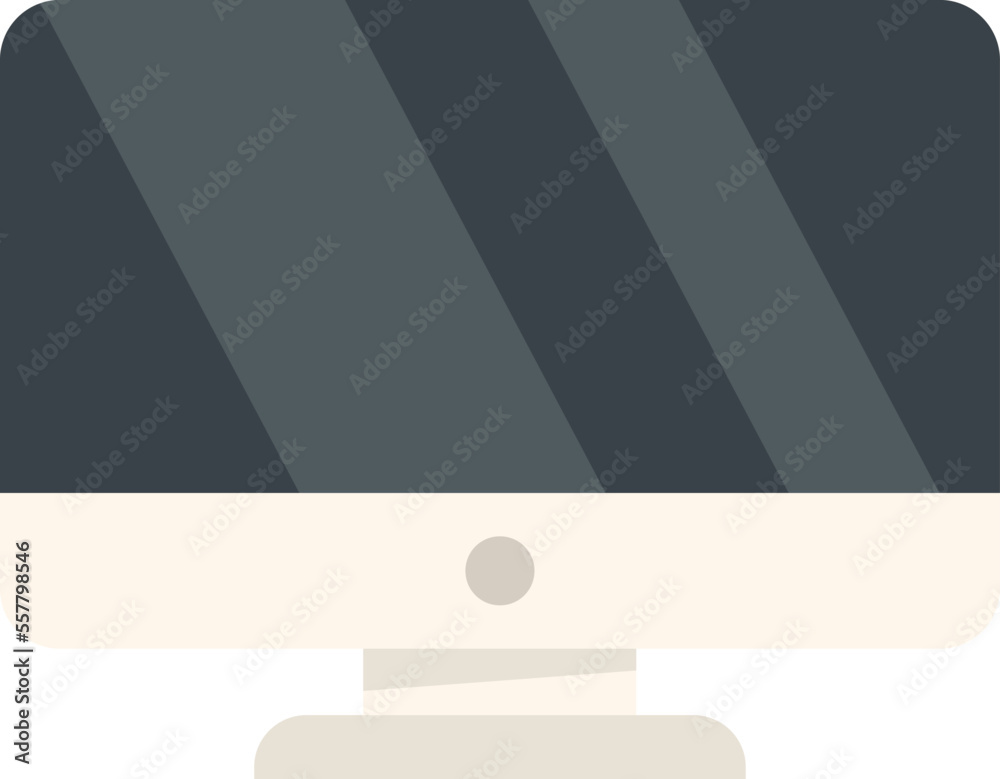 Poster monitor interface icon flat vector. screen computer. modern display isolated