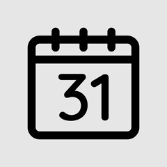 Last date icon in line style, use for website mobile app presentation