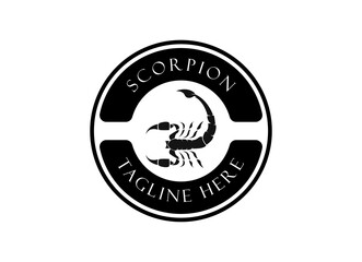 Scorpio Logo Design. Classic hipster scorpio logo. 