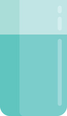 Dental wash glass icon flat vector. Mouthwash mint. Fresh hygiene isolated