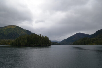 lake and mountains