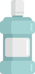 Mouthwash product icon flat vector. Tooth wash. Oral mint isolated