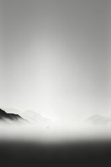 minimal abstraction of a vast foggy landscape
