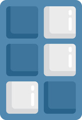 Box ice cube tray icon flat vector. Water container. Maker form isolated