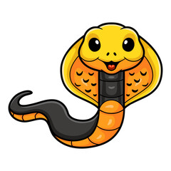 Cute philippines cobra cartoon (Naja samarensis)