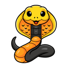Cute philippines cobra cartoon (Naja samarensis)
