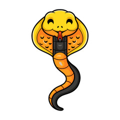 Cute philippines cobra cartoon (Naja samarensis)