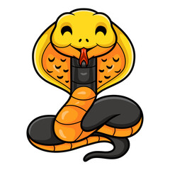 Cute philippines cobra cartoon (Naja samarensis)