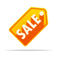 Sale tag label vector isolated illustration