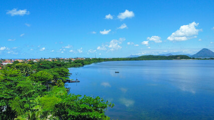 Fototapeta na wymiar Lagoon of Barra de Maricá. One of the five main lakes in the city, it has a great diversity of animal life. Located in the city of Maricá, in the State of Rio de Janeiro, Brazil.