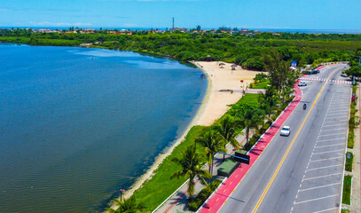 Orla Zé Garoto, located in Maricá, in the metropolitan region of Rio de Janeiro. Tourist, the city lives the oil exploration boom.