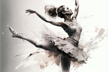 Obraz na płótnie Canvas Ballerina Dancing Ballet
