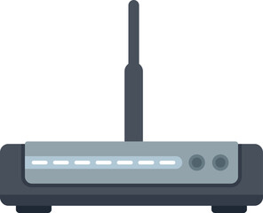 Broadband modem icon flat vector. Internet router. Device hub isolated