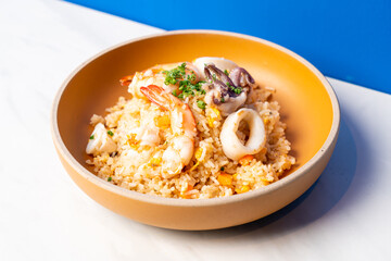 Seafood Fried Rice on plate