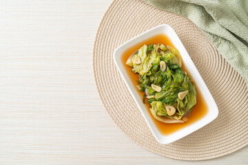 Stir fried Iceberg lettuce with Oyster sauce