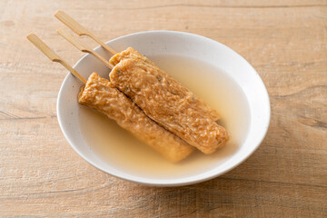 Odeng - Korean fish cake skewer in soup