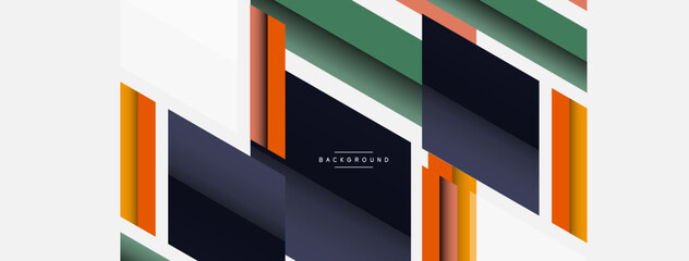 Background. Geometric diagonal square shapes and lines abstract composition. Vector illustration for wallpaper banner background or landing page