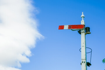 Old signal post for railway on Central Otago Rail Trail