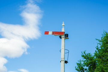 Old signal post for railway on Central Otago Rail Trail