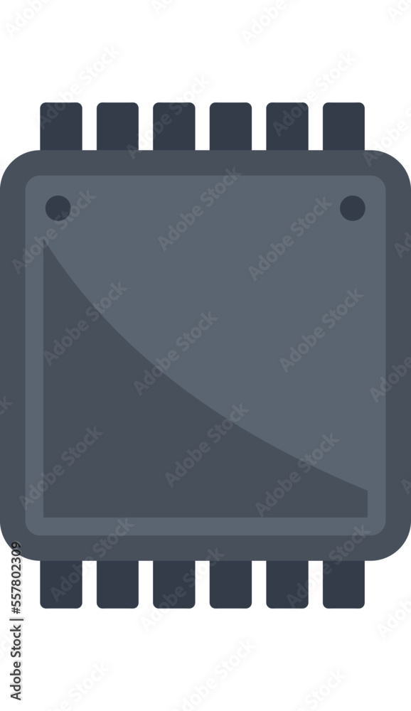 Poster processor cpu icon flat vector. chip cpu. data core isolated