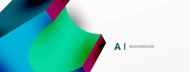 Abstract background - 3d abstract shape. Wallpaper for concept of AI technology, blockchain, communication, 5G, science, business