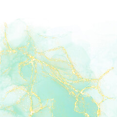 Green Alcohol Ink Paint