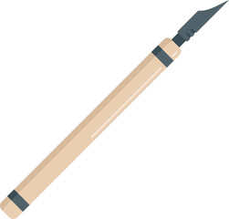 Artist nib icon flat vector. Tool ink. Writing pencil isolated