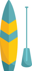 Sup stand up icon flat vector. Board surf. Surfer lake isolated