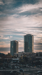 Fototapeta premium sunset in the city