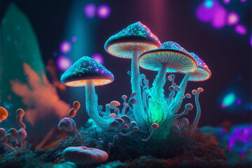 Fototapeta na wymiar Magic Mushrooms