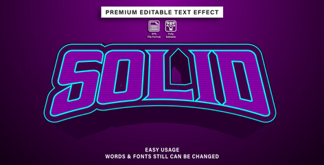 editable text effect solid esports style