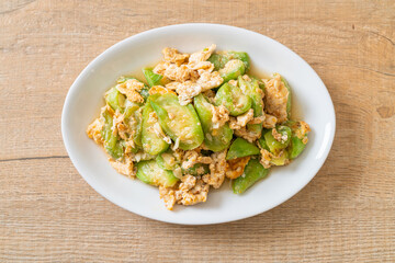  Stir Fried Angled Gourd with Egg