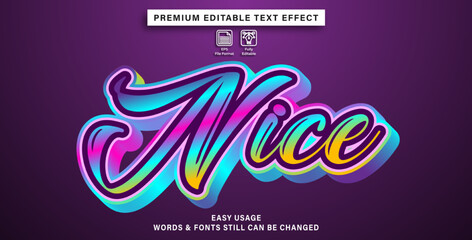 editable text effect nice