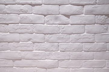 white brick wall background, interior design