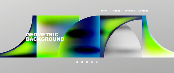 Fototapeta premium Overlapping circles abstract background template