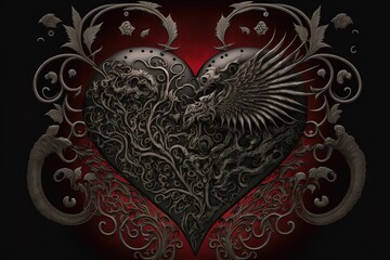 Forged Metal Design, with beautiful details on the baroque designs, and also the designed piece results into an amazin piece of gothic jewelry