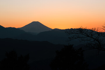 sunset in the mountains
