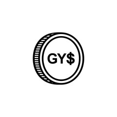 Guyana Currency, Guyanaese Dollar Icon, GYD Sign. Vector Illustration