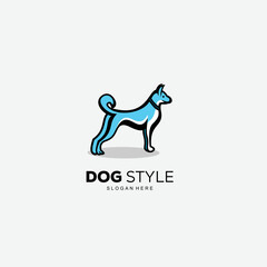 dog design vector logo template
